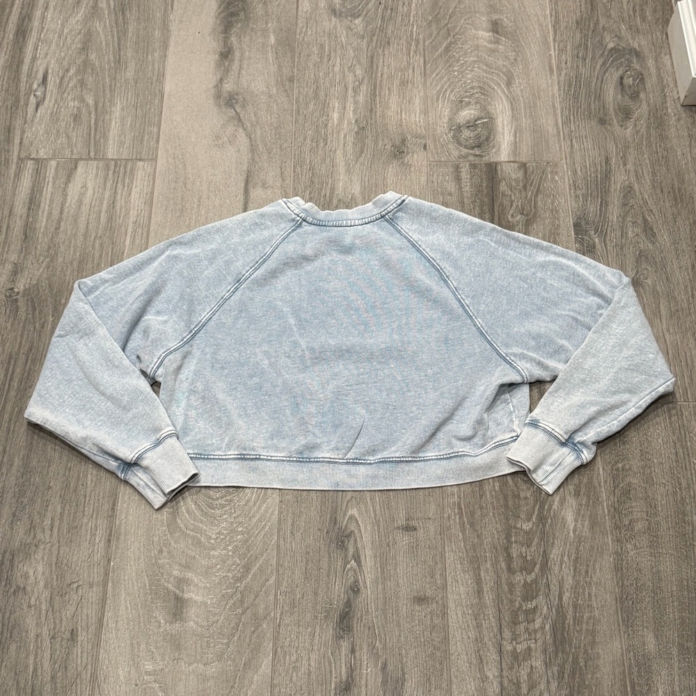 ZSupply light blue denim wash crewneck sweatshirt- XS - Picture 2 of 4